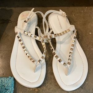 Marc fisher white sandals